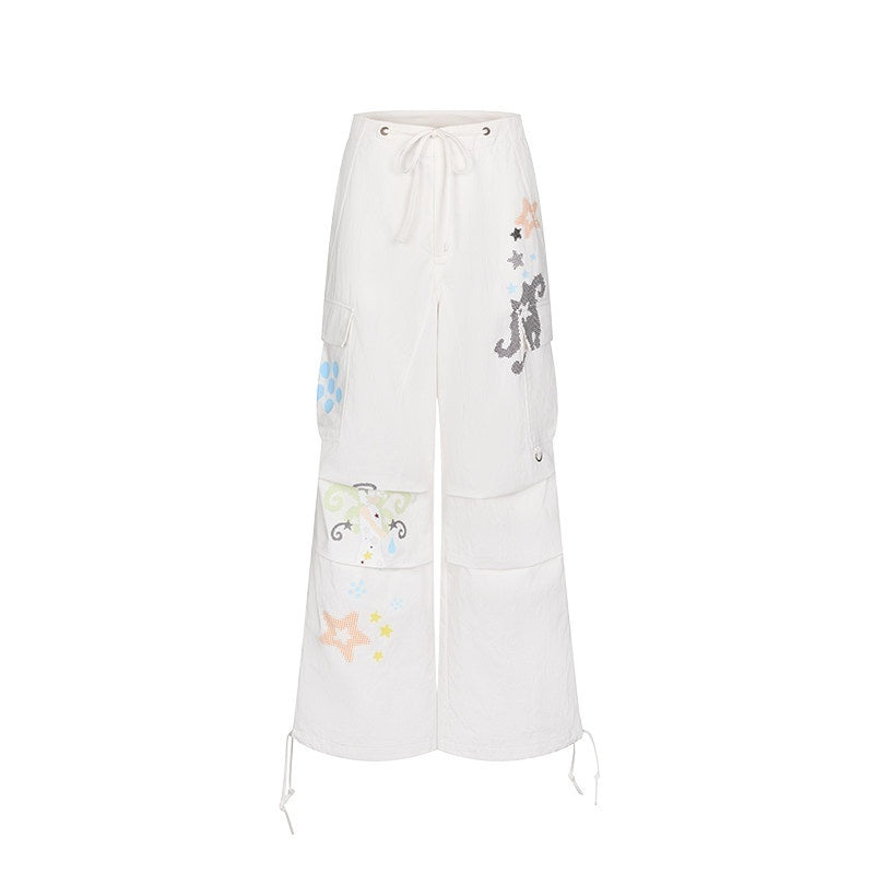 BETWEENAND_Vintage_Printed_Slimming_Two_Tone_Wide_Leg_Women&