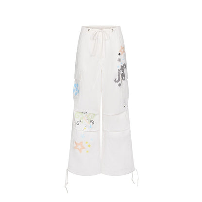 BETWEENAND_Vintage_Printed_Slimming_Two_Tone_Wide_Leg_Women&