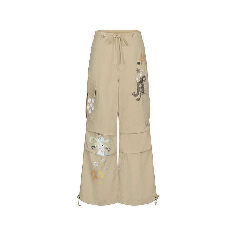 BETWEENAND_Vintage_Printed_Slimming_Two_Tone_Wide_Leg_Women&