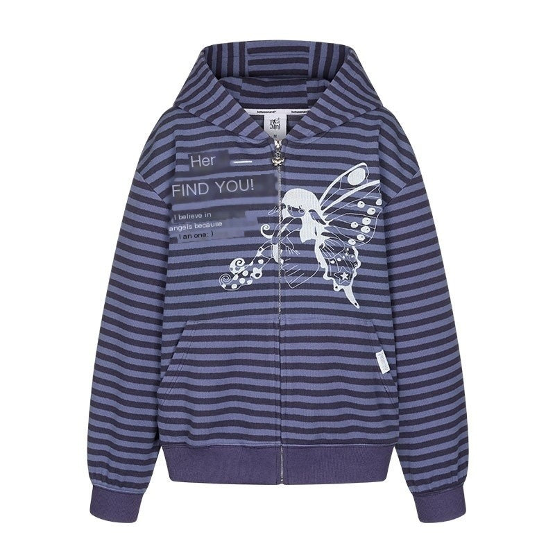 BETWEENAND_Vintage_Purple_Butterfly_Striped_Oversized_Women&