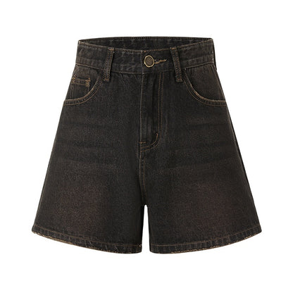 BETWEENAND_Washed_Black_Distressed_Button_High_Waist_Women&