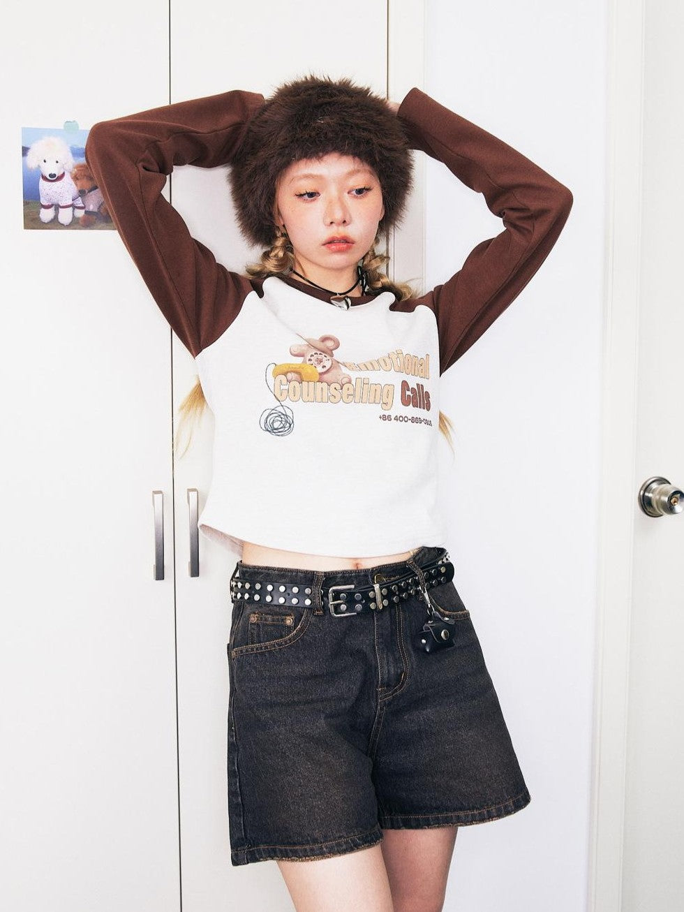 BETWEENAND Washed Black Distressed Button High Waist Women&