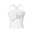 BETWEENAND_White_Animal_Print_Tie_Back_Slim_Fit_Women&