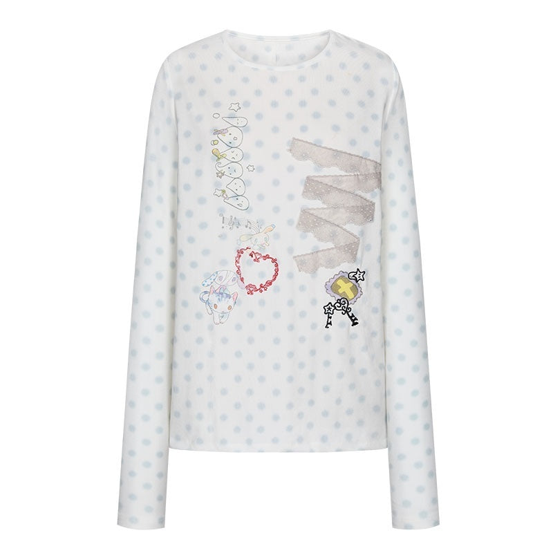 BETWEENAND_White_Polka_Dot_Patchwork_Lace_Women&