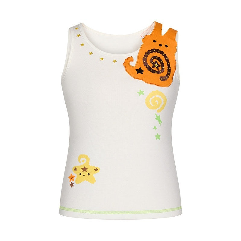 BETWEENAND_White_Printed_Ruffle_Racerback_Women&