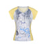 BETWEENAND_Yellow_Striped_Patchwork_V-neck_Rhinestone_Women&