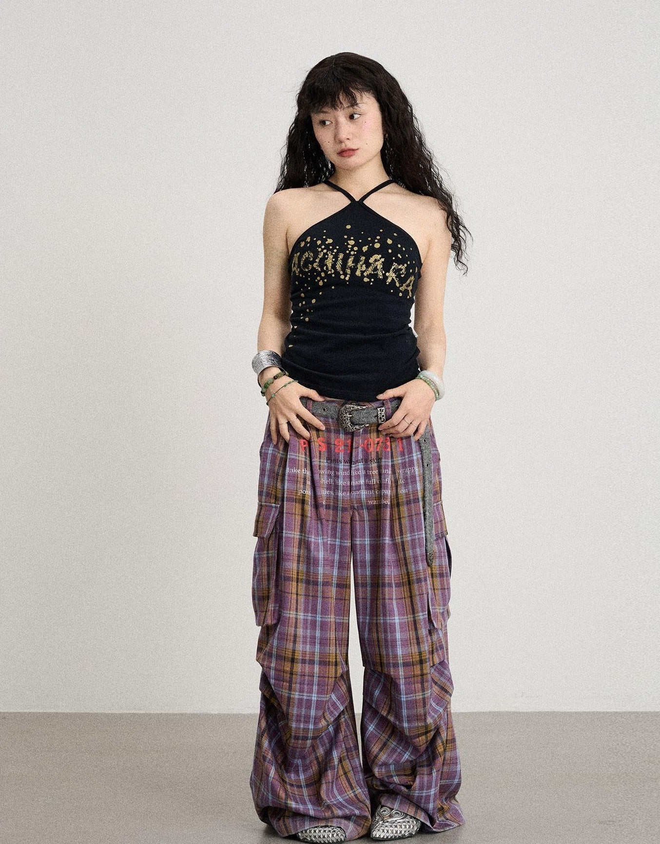 Achihara Bangkok Beach Metallic Halter Top