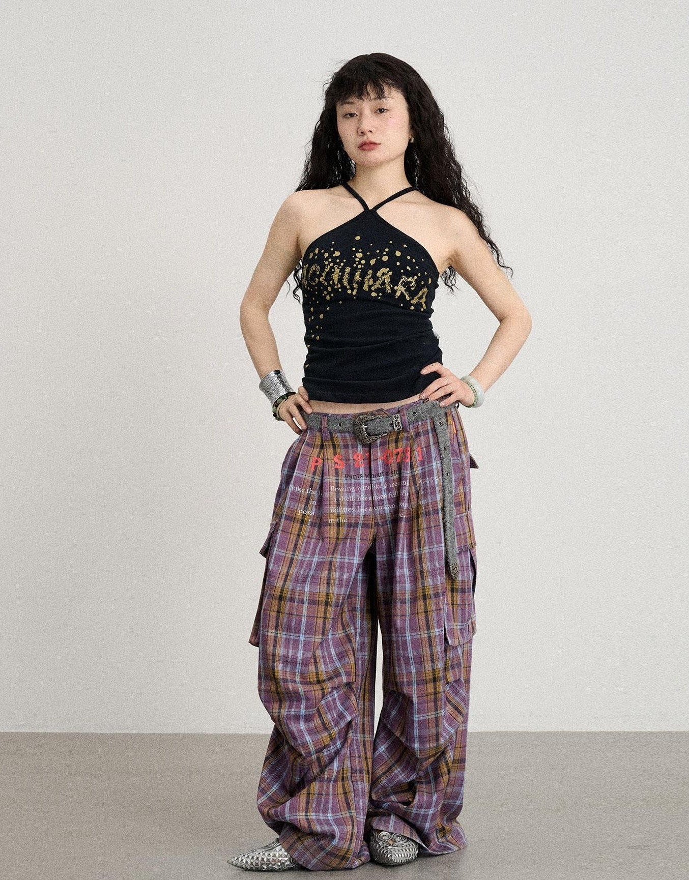 Achihara Bangkok Beach Metallic Halter Top