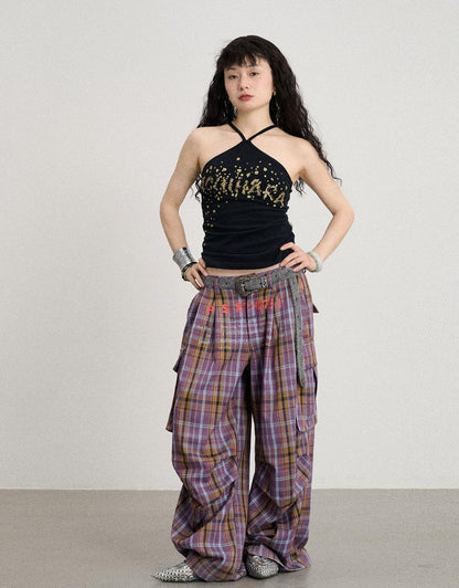 Achihara Bangkok Beach Metallic Halter Top