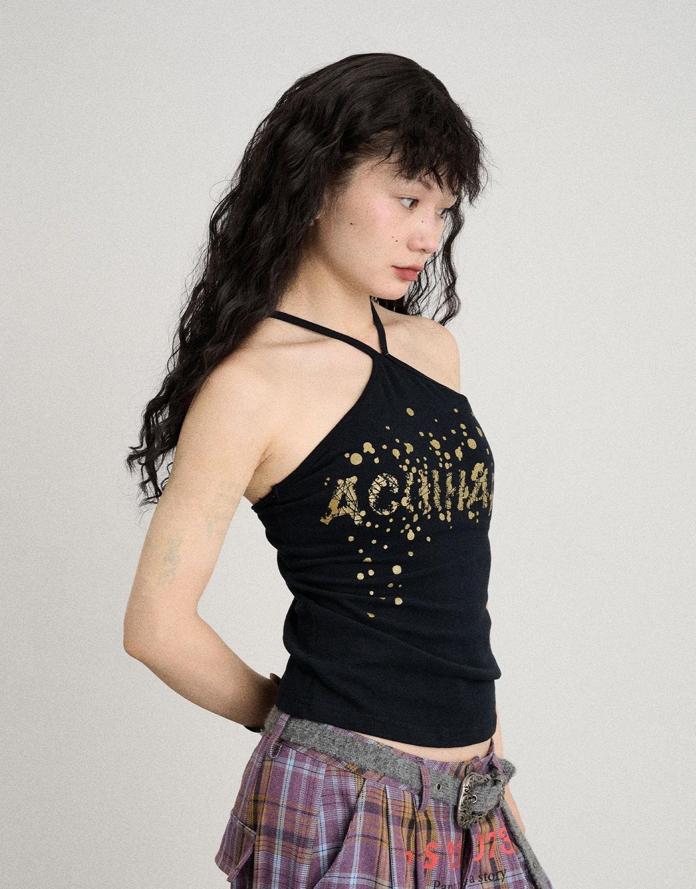 Achihara Bangkok Beach Metallic Halter Top