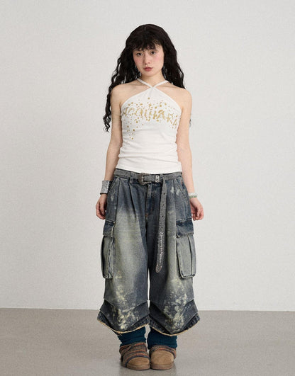 Achihara Bangkok Beach Metallic Halter Top