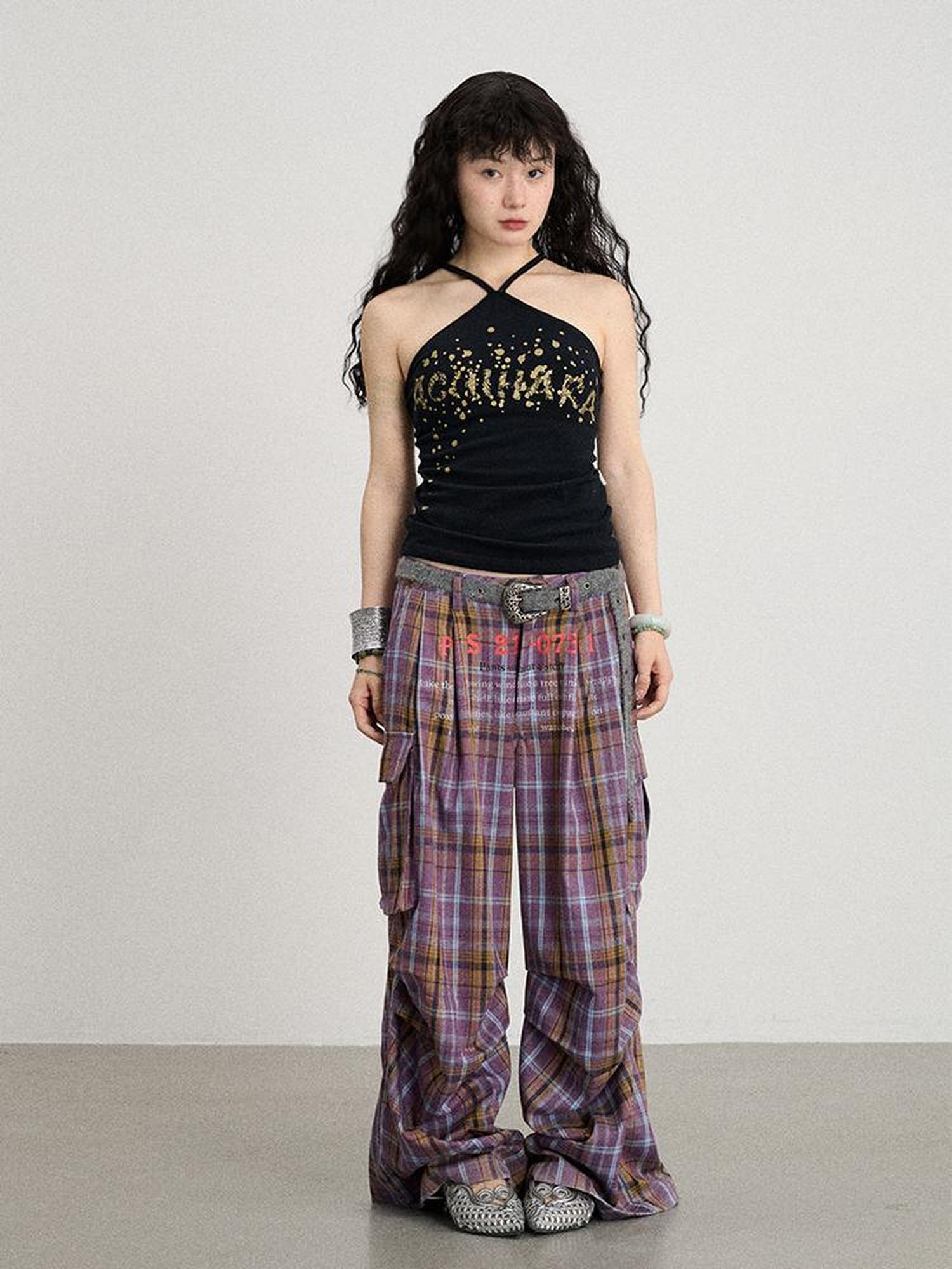 Achihara Bangkok Beach Metallic Halter Top