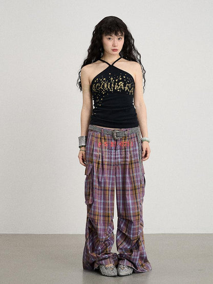 Achihara Bangkok Beach Metallic Halter Top
