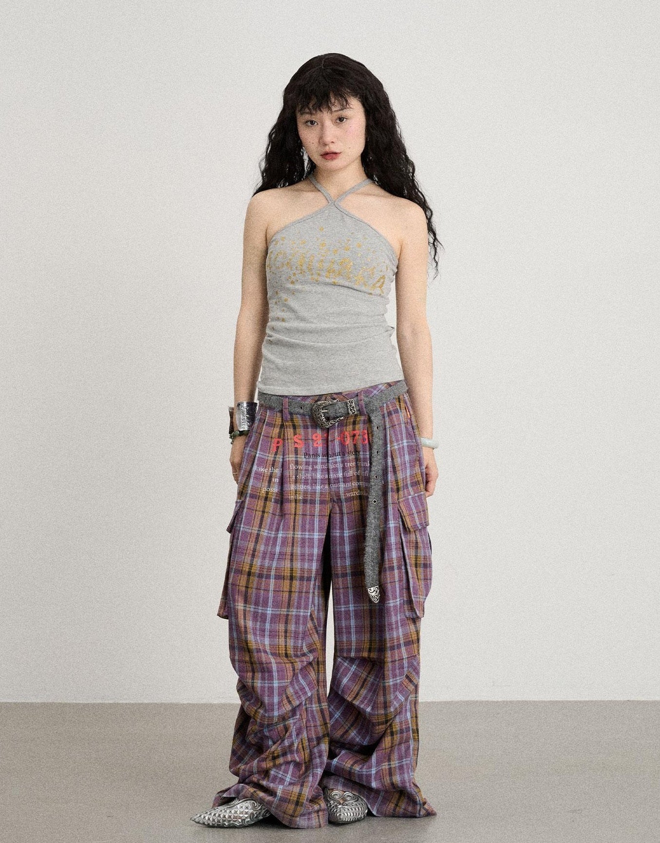 Achihara Bangkok Beach Metallic Halter Top