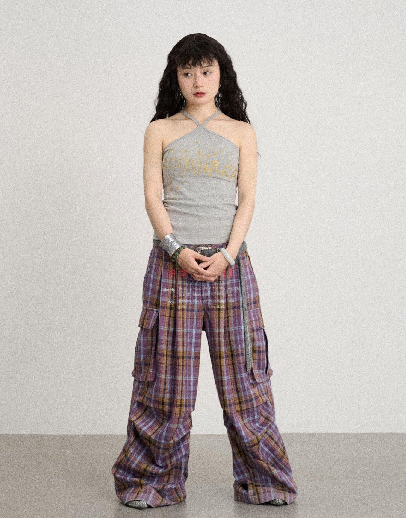 Achihara Bangkok Beach Metallic Halter Top