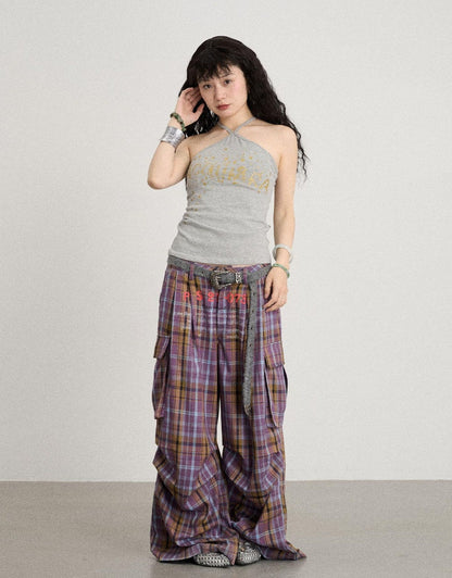 Achihara Bangkok Beach Metallic Halter Top