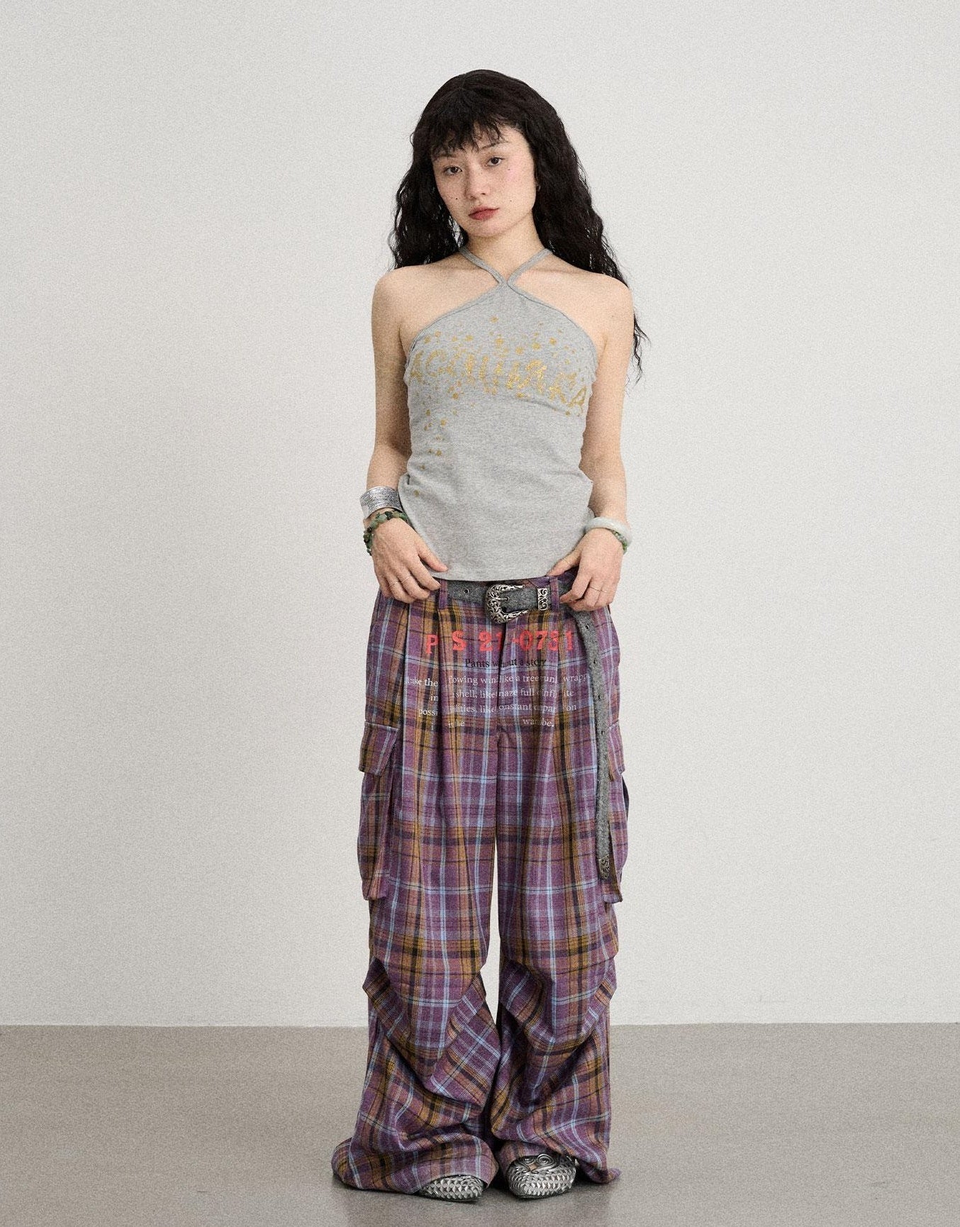 Achihara Bangkok Beach Metallic Halter Top