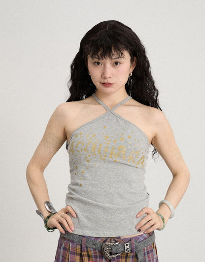 Achihara Bangkok Beach Metallic Halter Top
