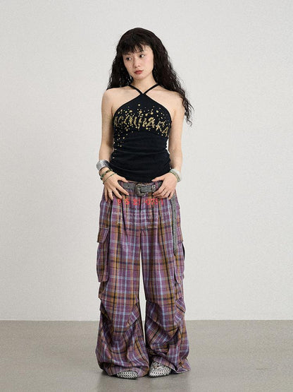 Achihara Bangkok Beach Metallic Halter Top