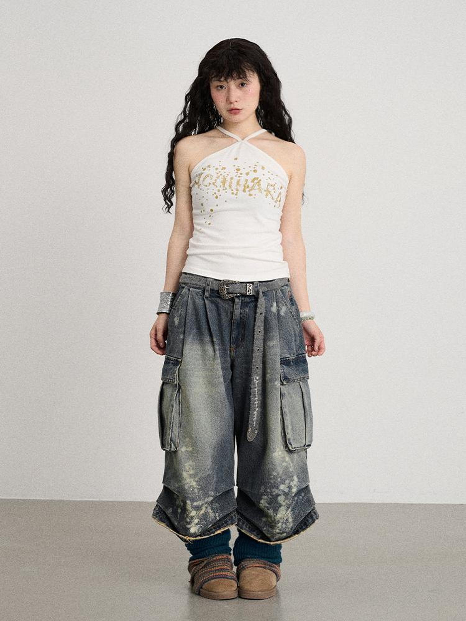 Achihara Bangkok Beach Metallic Halter Top