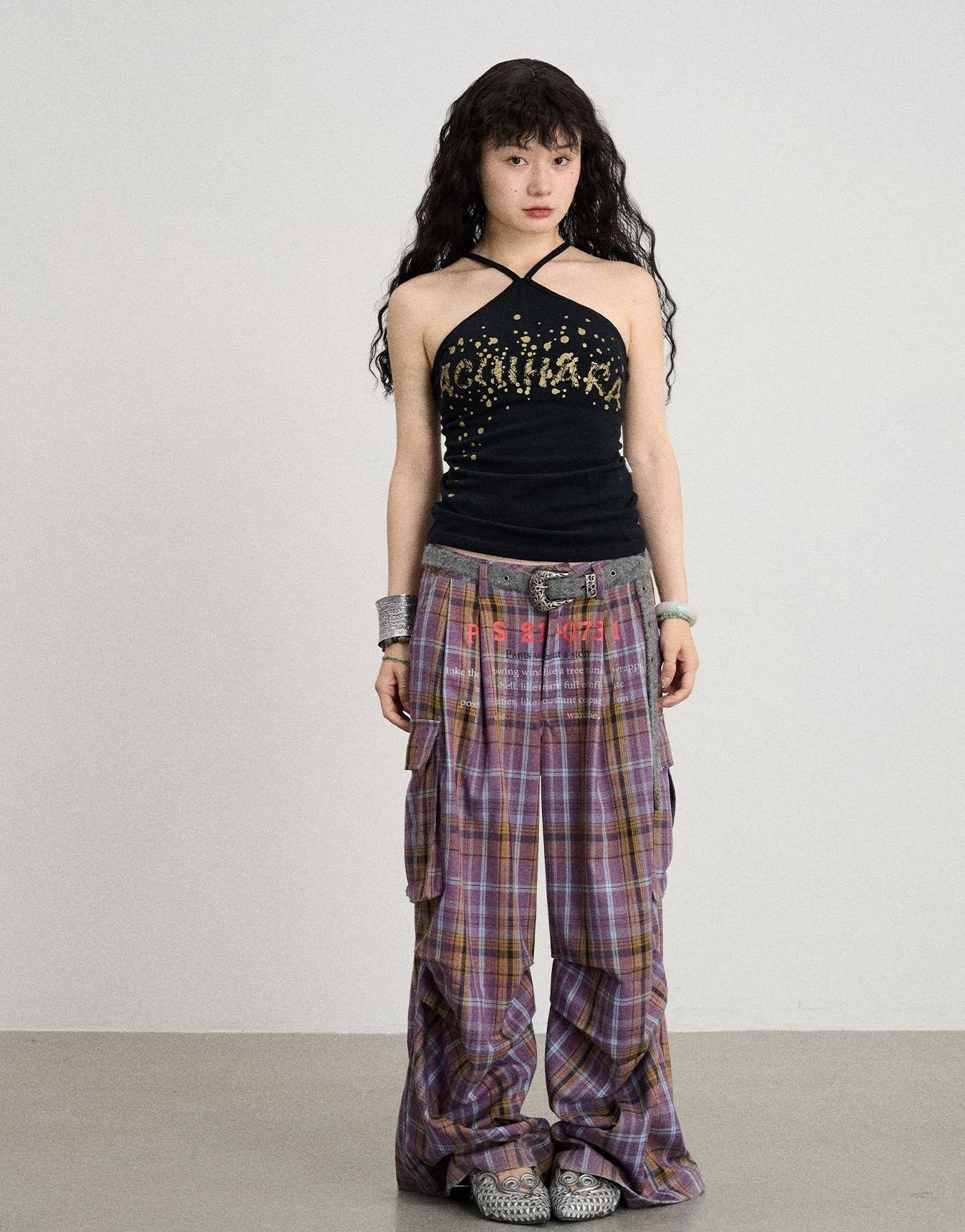Achihara Bangkok Beach Metallic Halter Top