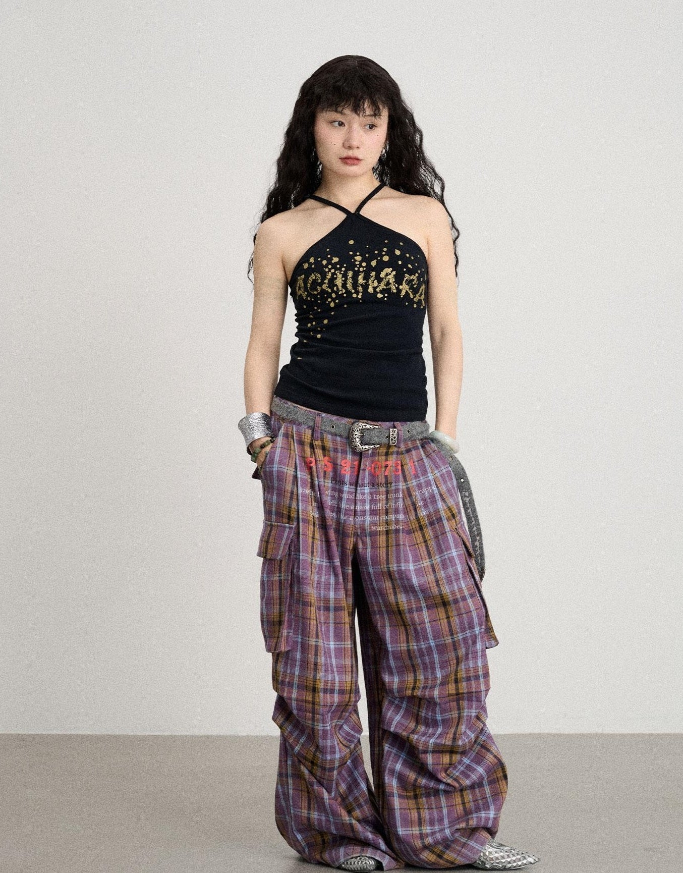 Achihara Bangkok Beach Metallic Halter Top