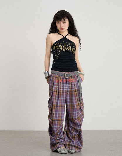 Achihara Bangkok Beach Metallic Halter Top