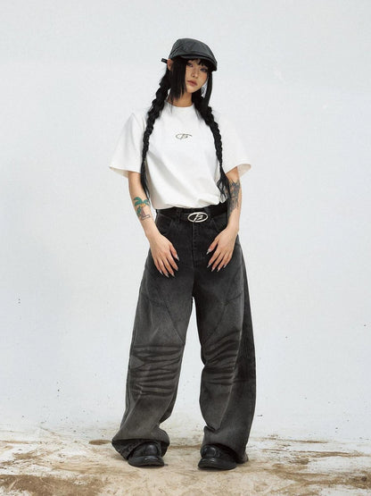 Basic Metal Logo Slim Fit Cotton Tee