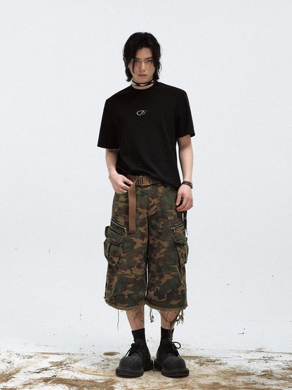 Peoplesense Basic Metal Logo Slim Fit Cotton Tee