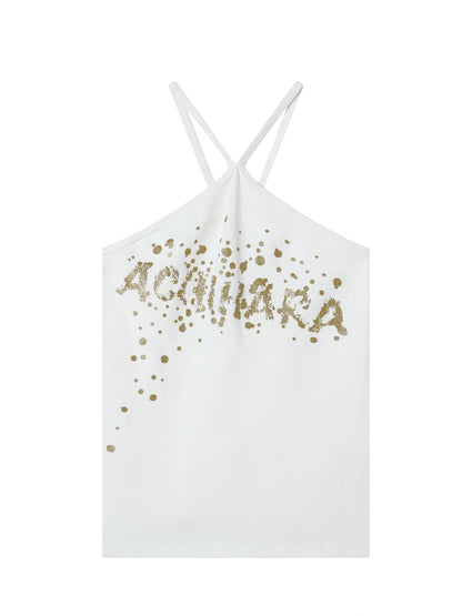 Bangkok Beach Metallic Halter Top