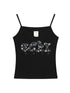 Achihara Brittany Becky Skull Embroidered Ribbed Tank Top