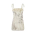 Cest Nous Velvet Print Patchwork Slip Dress