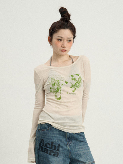 Achihara Fish Princess Long Sleeve T-shirt