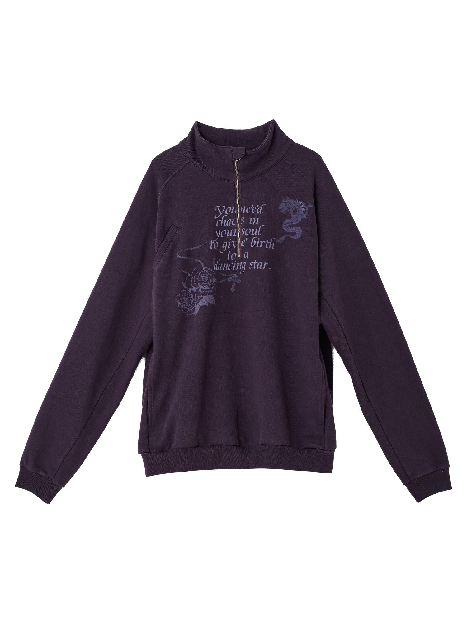 Achihara Genesis Coastal Dragon Print Sweatshirt
