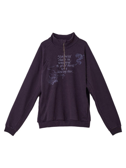Achihara Genesis Coastal Dragon Print Sweatshirt