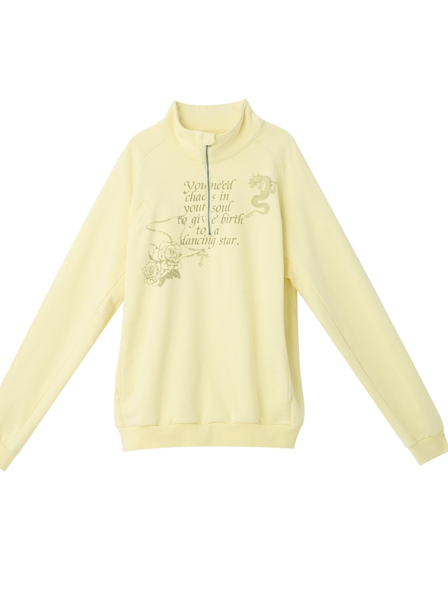 Achihara Genesis Coastal Dragon Print Sweatshirt