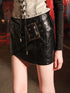 UpdateNN NORTH NODE Irregular Leather Mini Skirt With Asymmetric Hem