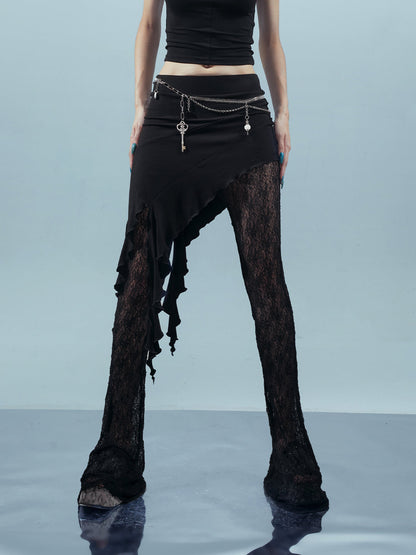 UpdateNN NORTH NODE Piscean Loom Ethereal Threads Flared Lace Culottes