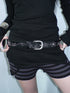 ang project Y2K Studded Metal Buckle Vintage Punk Belt