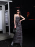 UpdateNN NORTH NODE Tie Dye Distressed Bustier Dress With Shorts Belt