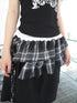 ang project Torn Edge Double Layer Overlap Slip Skirt