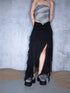 UpdateNN NORTH NODE Layered Chiffon Asymmetric Hem Skirt With Ruffles