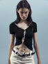 UpdateNN NORTH NODE Pisces Loom Ethereal Threads V-Neck Beaded T-Shirt