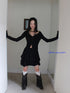 Updateang project Vertical Stripe Slim Fit Long Sleeve Tee
