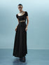 NN NORTH NODE V-neck Ethereal Threads Beaded Cutout Dress