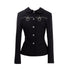 YOSHUYUKI Punk Rhinestone Waist Black Blazer