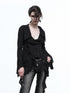 NN NORTH NODE Lycocell Asymmetrical Hem Knit Cardigan