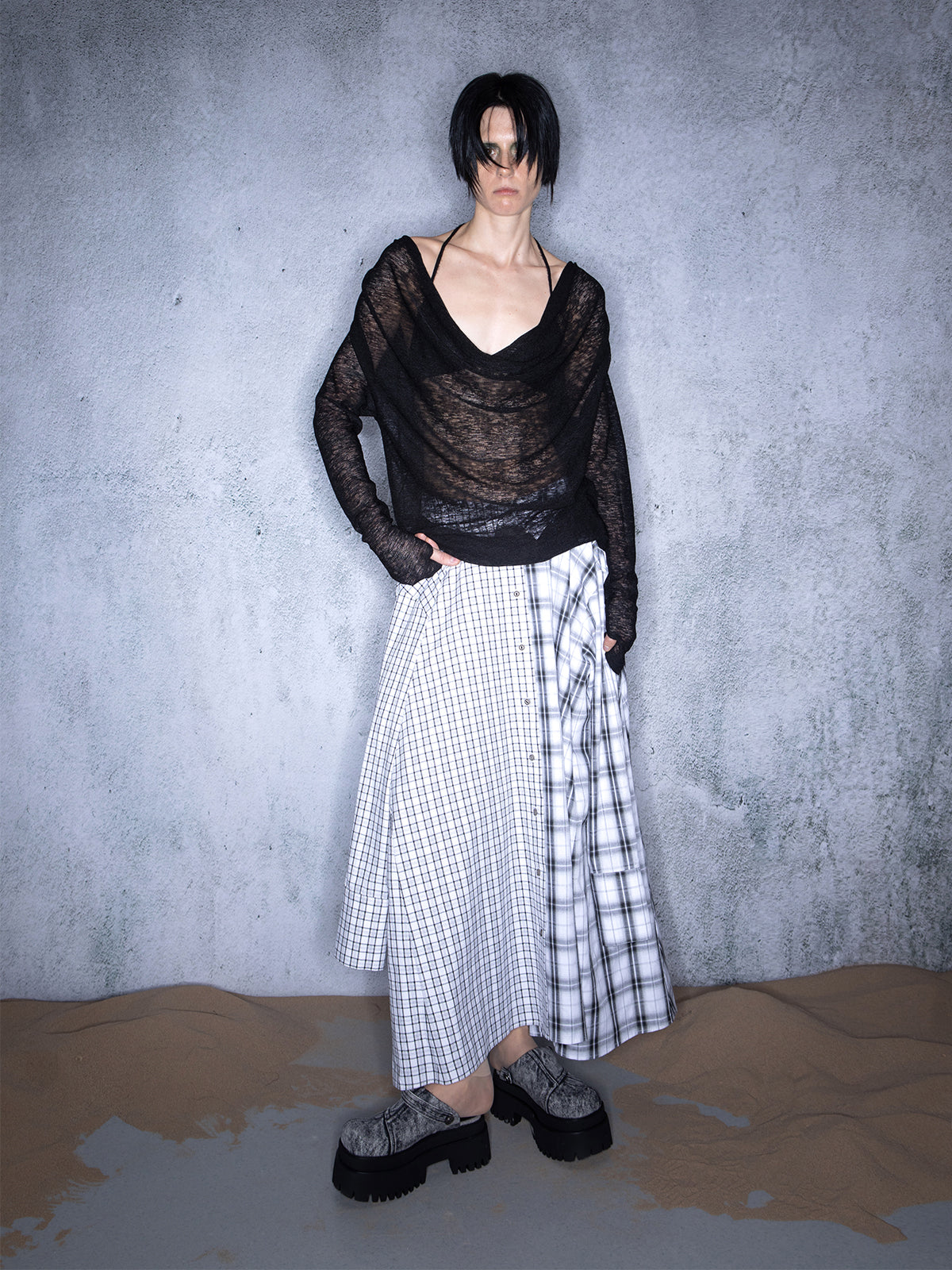 UpdateNN NORTH NODE Song Of Sand Multi Way Sheer Draped T-shirt