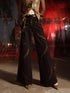 UpdateNN NORTH NODE Leopard Print Patchwork Denim Flares