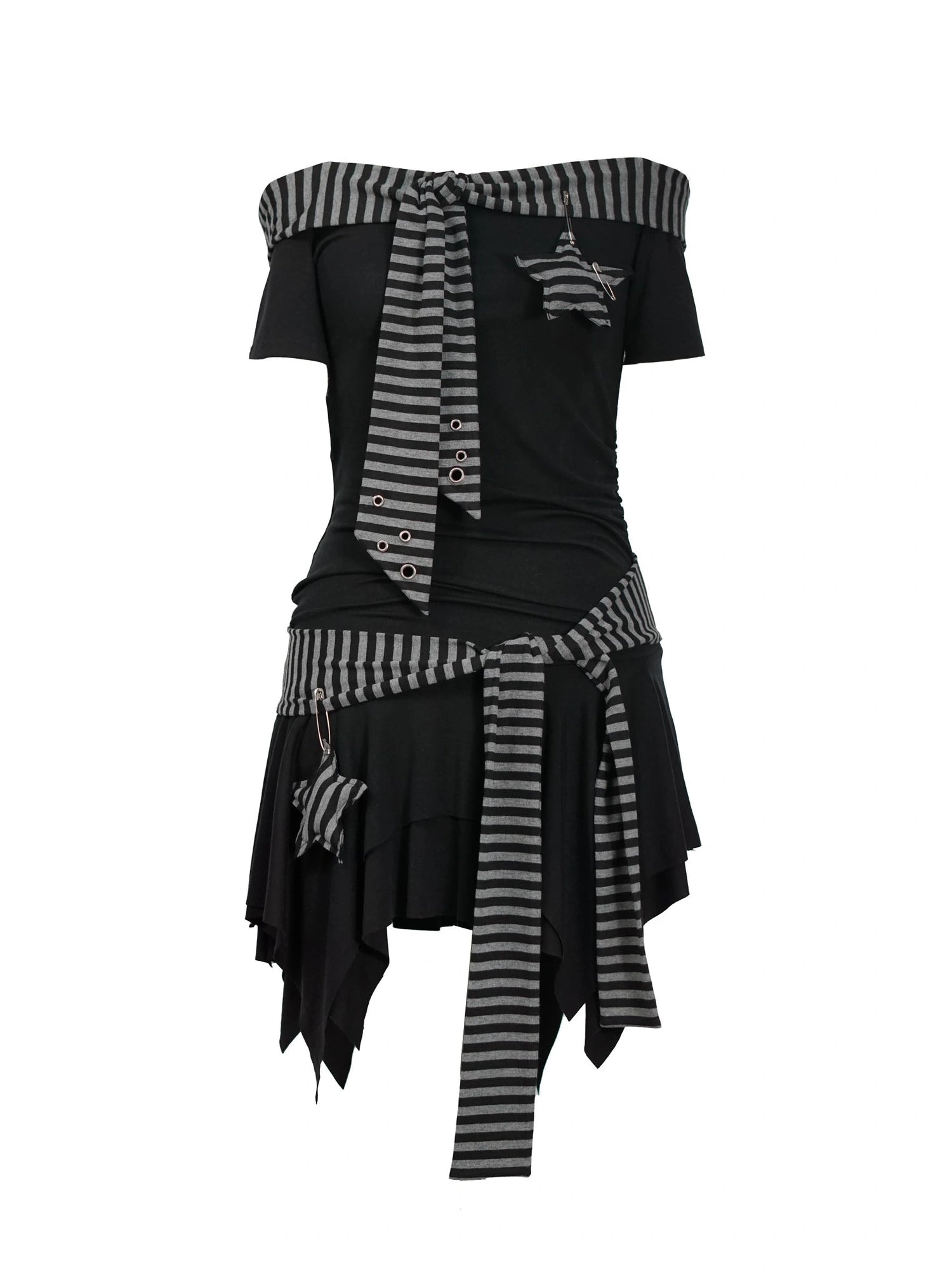 Seafarer Punk Starfish Lace Up Mini Dress